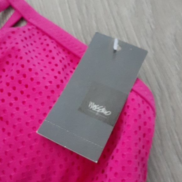 NWT Mossimo Hot Pink Strappy Halter Bikini Top - Picture 3 of 5
